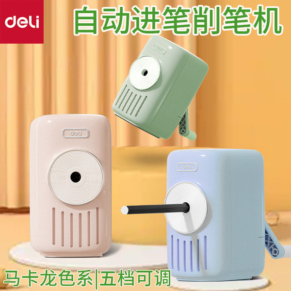 Deli VB165 pencil sharpener for primary school students with five-speed adjustable pencil sharpener automatic pen sharpener wholesale