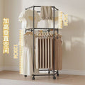 360-degree movablerotate coat rack floor-standing bedroom indoor clothes storage balcony clothes drying rack thickened load-bearing