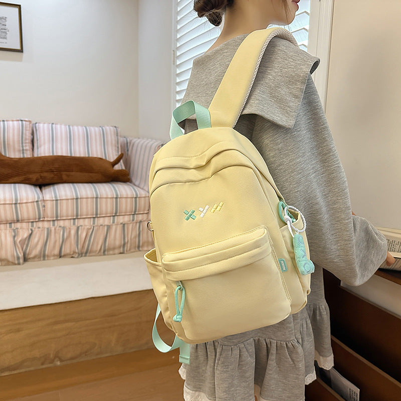 Simple kids schoolbag for girls to go out with high-value ins style small backpack mini niche style japanese style spring outing backpack