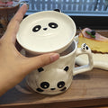 Cute and creative animal panda cartoon ceramic mug - large capacity, high-style milk & coffee cup, breakfast mug