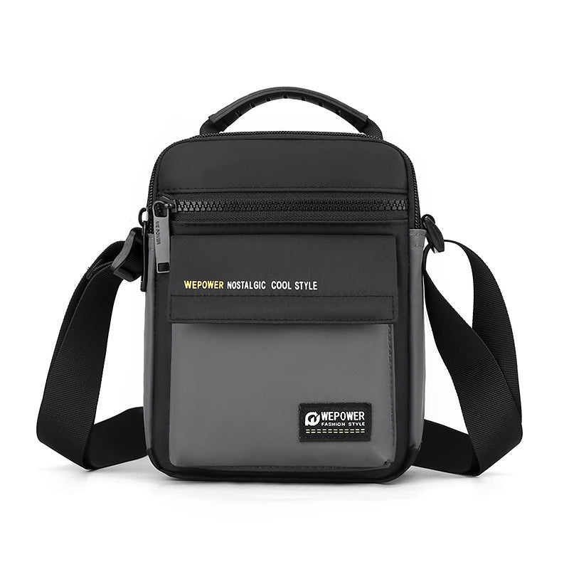 WEPOWER New Men's Casual Simple Shoulder Bag Portable Large Capacity Storage Messenger Bag Business Handbag