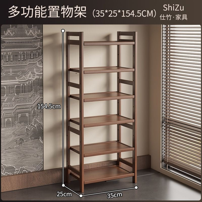 Solid wood chinoiserie tea set storage rack tea ornaments display rack tea cabinet small tea room storage cabinet
