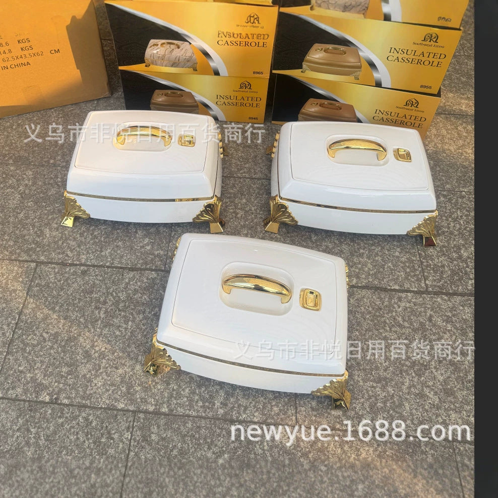 hot-selling square thermal insulation bucket factory direct sales stainless steel crisper box crisper lunch box 8945-8955-8965