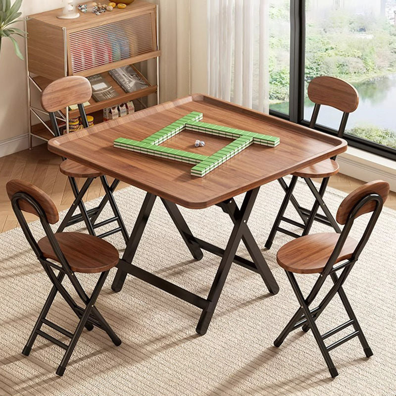 Foldable mahjong table - dual-use dining table for home, multi-functional small table, mahjong table, hand-rubbed chess and card game square table