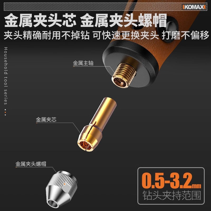 Electric grinder mini handheld polisher engraving tool - electric drill for jade, wood carving, and general polishing