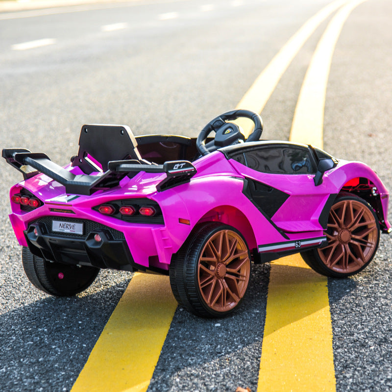 New children's electric car children can sit four-wheel remote control car boys and girls with rocking four-wheel drive toy car