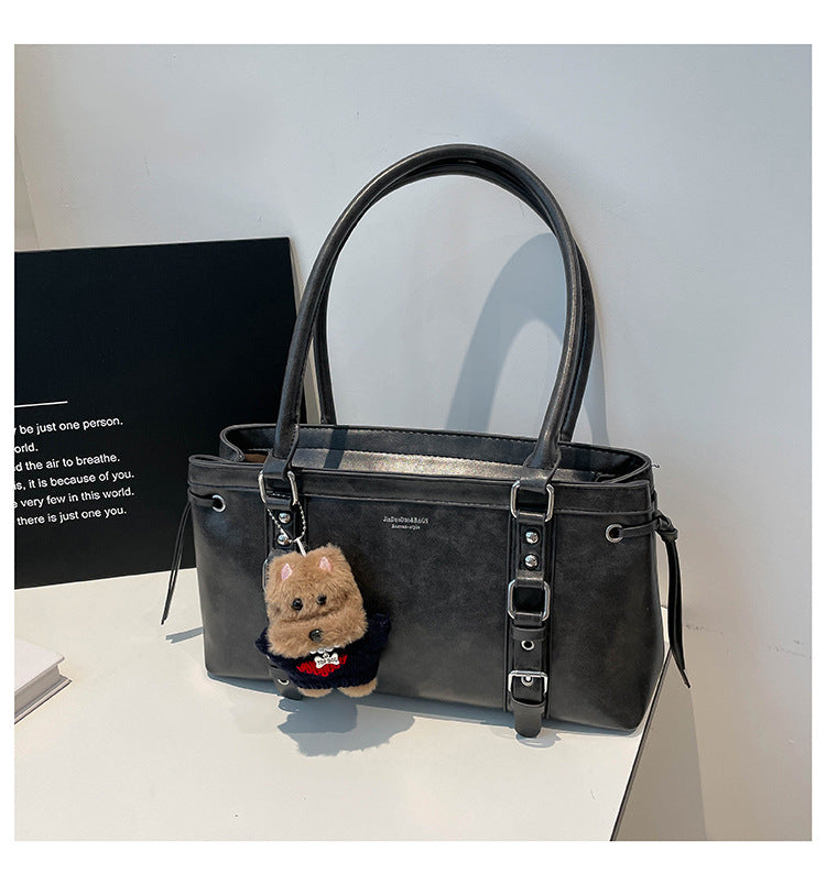 Vintage niche underarm bag 2025 new autumn/winter fashion korean style handbag commuter bag versatile large capacity tote bag
