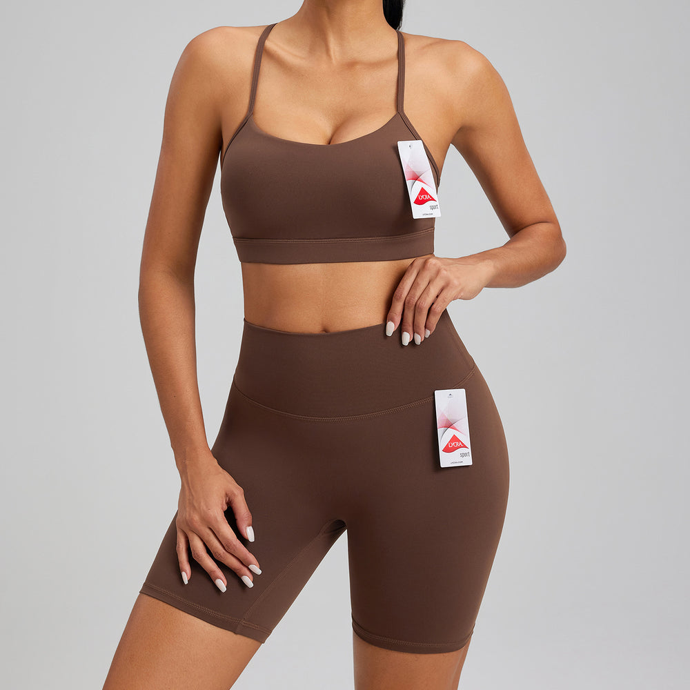 buttery solf lycra sports suit women's nude seamless yoga suit classy fitness suit