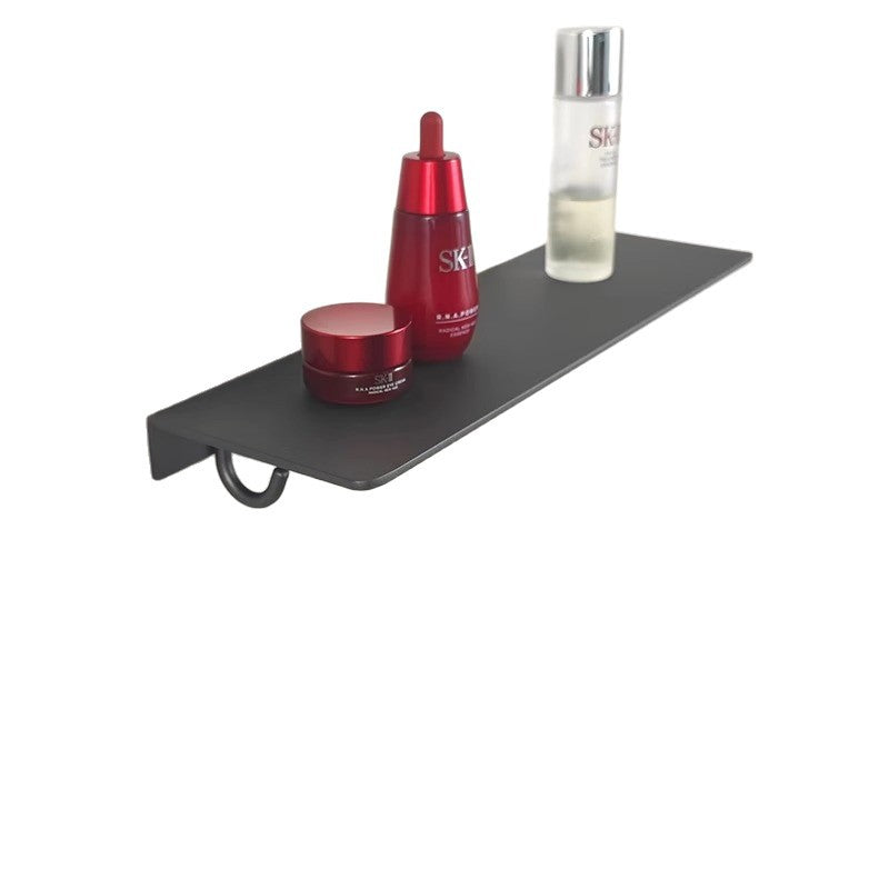 Space aluminum gun gray word baffle no punching toilet rack wall mirror front bathroom shower room storage rack