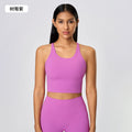 New sports bra - shockproof, sexy open-back, thin strappy tank top - women's yoga bra d19095