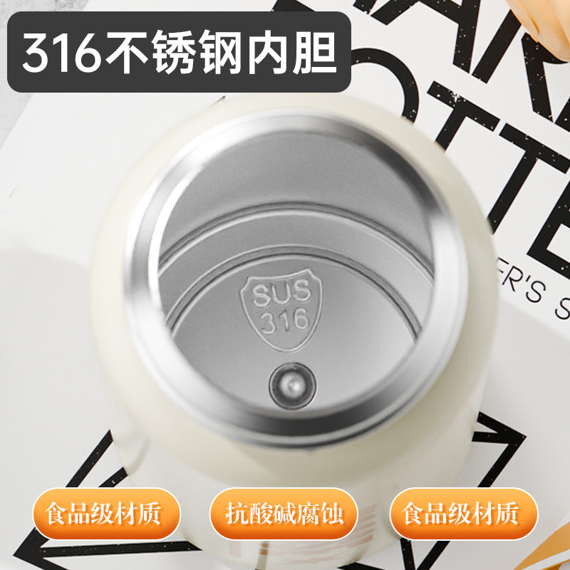 Letter double drink bouncing cup 316 stainless steel digital display thermos cup student water cup portable portable cup
