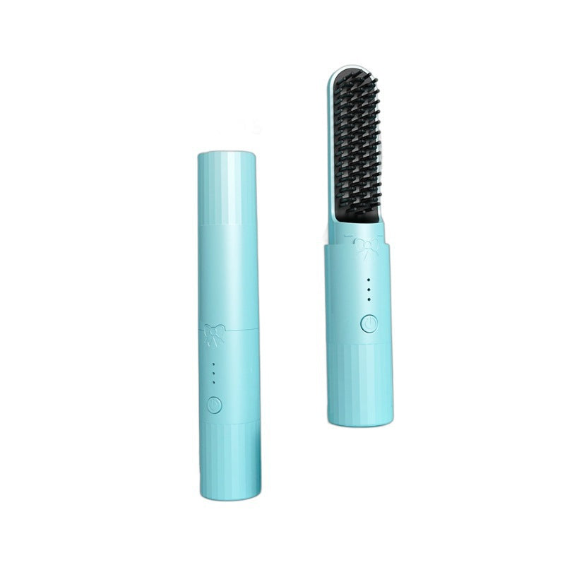 Cross-border explosion MINI hair straightener USB wireless charging hair straightener curling iron portable high-efficiency lazy hair straightener
