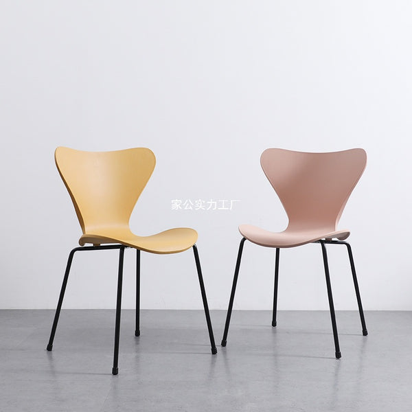 Nordic chair ins Internet celebrity light luxury home backrest dining chair desk simple modern backrest stool casual plastic