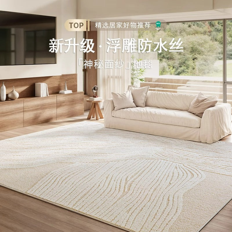 Carpet living room diatom silk new arrival cream style waterproof anti-fouling classy sense floor mat large area sofa coffee table mat