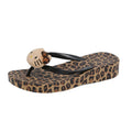 Trendy leopard print flip-flops for women - new summer fashion, versatile, thick-soled, non-slip, lightweight beach sandals