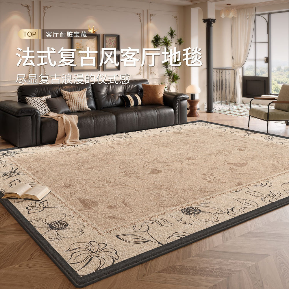 Living room carpet french retroaccessible luxury style waterproof anti-fouling sofa sound insulation mat bedroom large area full bed blanket