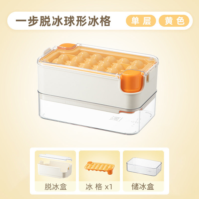 Ice grid mold with lid ice storage press ice box food grade ice cube mold easy demoulding large capacity ice storage box