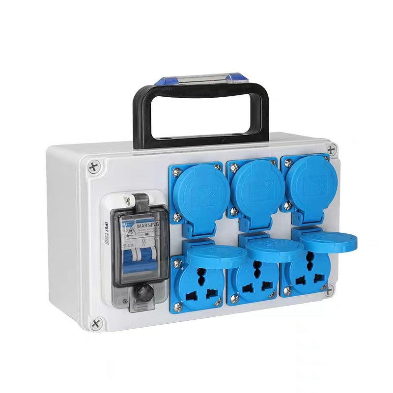 Portable outdoor waterproof industrial socket box IP67 portable complete set of distribution box construction site mobile maintenance power box