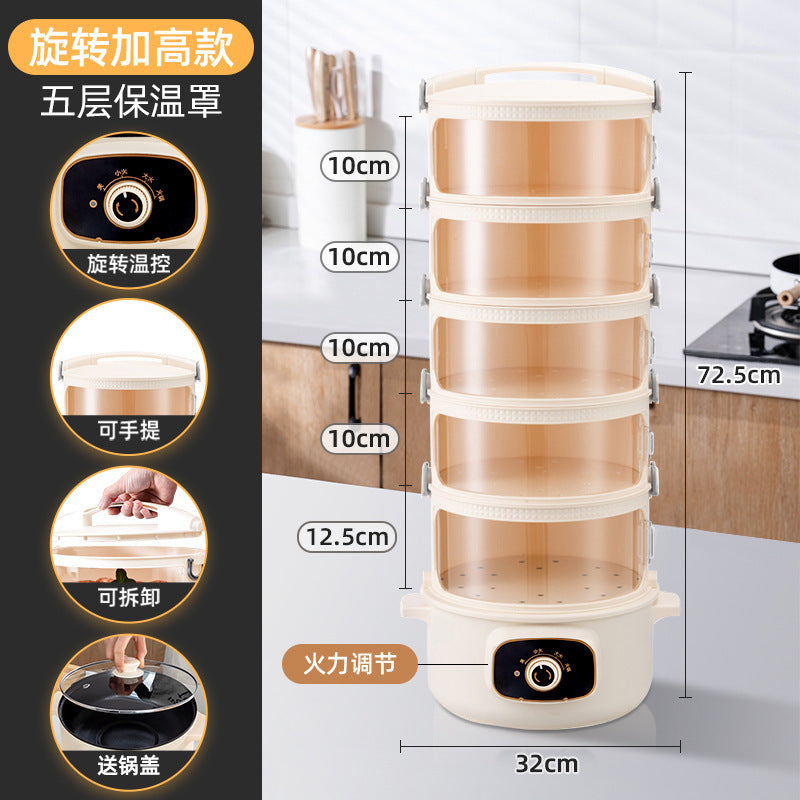 Super long thermal insulation vegetable cover, multi-layer household dining table cover, electric heating, intelligent vegetable cover, meal thermal insulation cover artifact