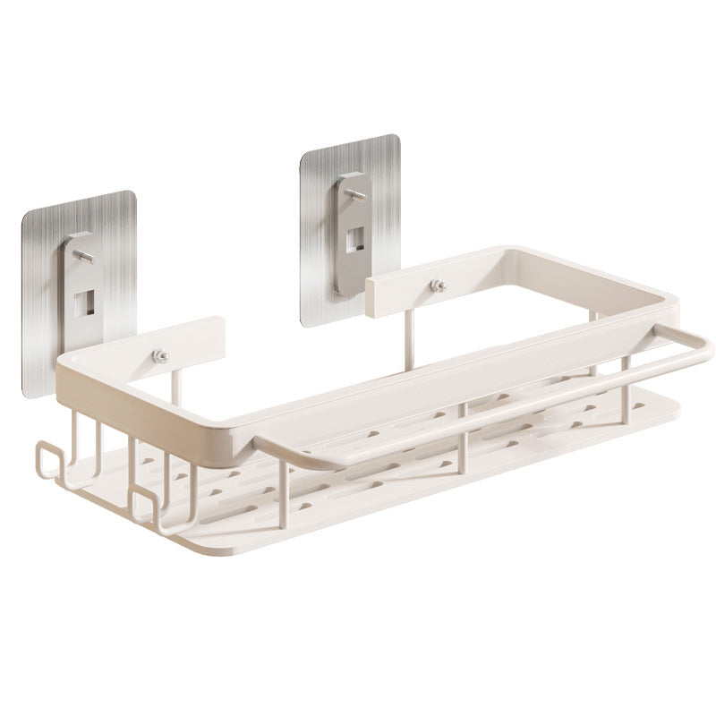 White bathroom rack No punching, wall-mounted, wall nail-free toilet, washstand, toilet, toilet storage