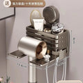 Hole-free hair dryer rack, bathroom hair dryer pendant, toilet hair dryer bracket, bathroom comb storage rack