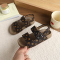 Vancahao girls' fashion sandals -  summer new collection - open-toe casual beach sandals for kids - korean style birkenstock sandals