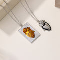 Wholesale couple necklaces - european & american cross-border personalized creative jewelry - women's gold & silver heart hip hop valentine's day gift necklaces