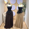 Fashion cross-border women's clothing  summer new sexyeleganttube top fungus edge pleated long suspender dress