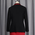 Autumnew arrivalpatchworkcontrast colorsuitoutwear waist slimming lookelegantwork clothingsuittops blazer