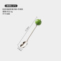 Colorful apple fork and spoon set - creative spoons with stainless steel and ceramic handles for fruit, coffee, cake, and desserts - wholesale