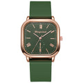 vintage style rose gold square roman scale silicone strap women's quartz watch factory direct sales wholesale