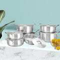 Ready-to-ship 7-piece sandblasted aluminum cookware set - direct from african manufacturer - wholesale aluminum sandblasted pots & frying pans