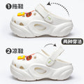 Spongebob squarepants thick sole heightened heel women's summer cool slippers summer outwearnon-sliptoe slippers two-wear beach crocs