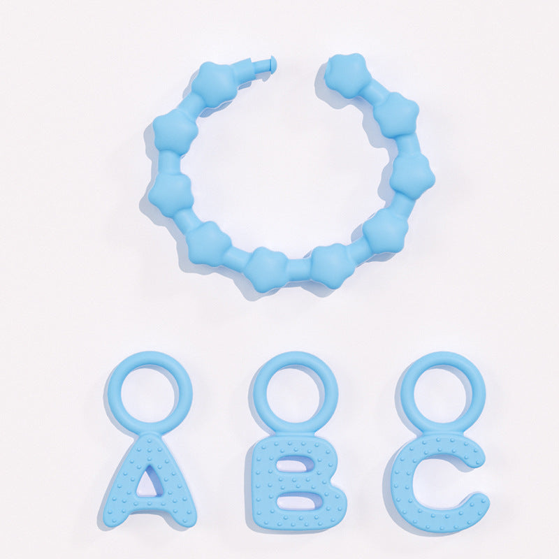 Baby silicone bracelet, toothpaste, baby anti-eating hand glue, gnawing baby teeth, toy pacifier, molar stick