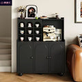 Solid wood sideboard small apartment for home coffee machine cabinet high cabinet all-in-one storage cabinet wall-mounted living room ultra-narrow tea cabinet