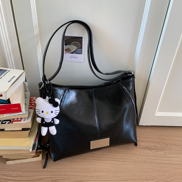 Premium bag women's 2025 new trendy fashion commuter shoulder bag large capacity tote bag messenger bag