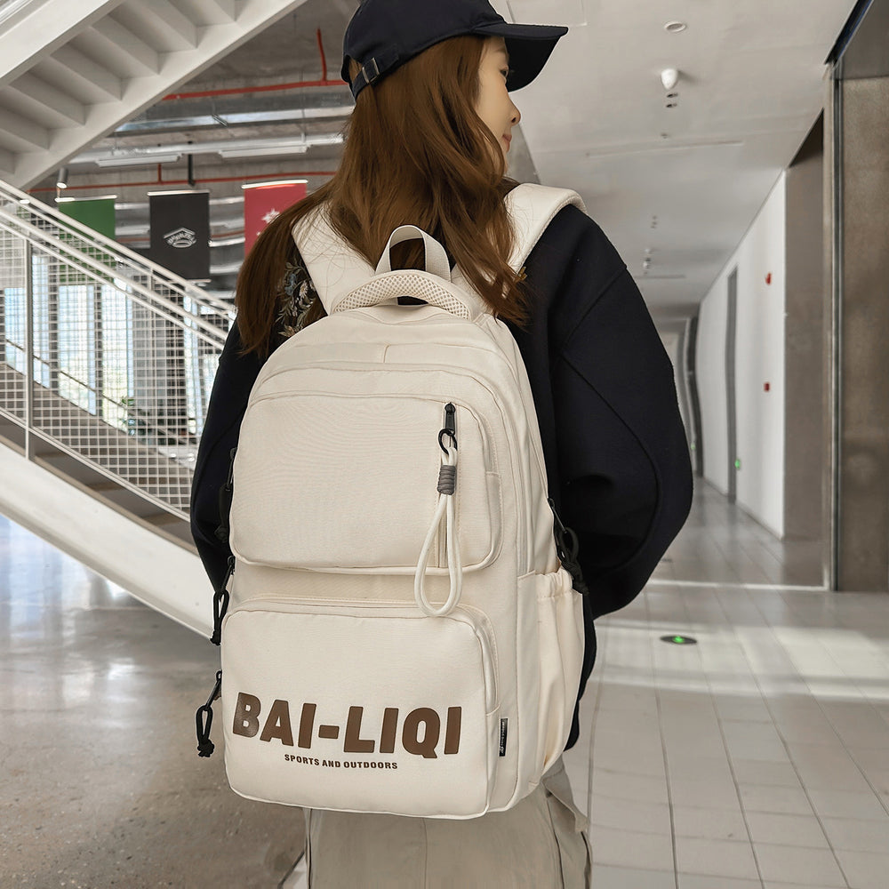 supply backpack - unisex, waterproof, multifunctional travel backpack with printed lettering, suitable for laptops