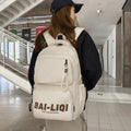 supply backpack - unisex, waterproof, multifunctional travel backpack with printed lettering, suitable for laptops