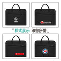 Large capacity business briefcase with sponge padding, oxford cloth double-layer document organizer, customizable with printing