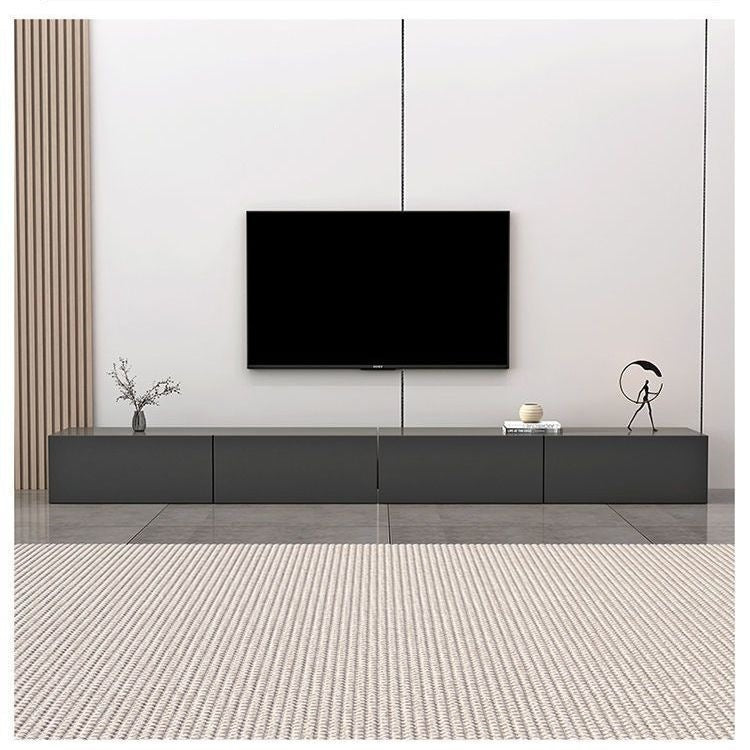 White tv cabinet scandinavian floor-standing small apartment normcore coffee table combination modern casual cream style tv floor cabinet