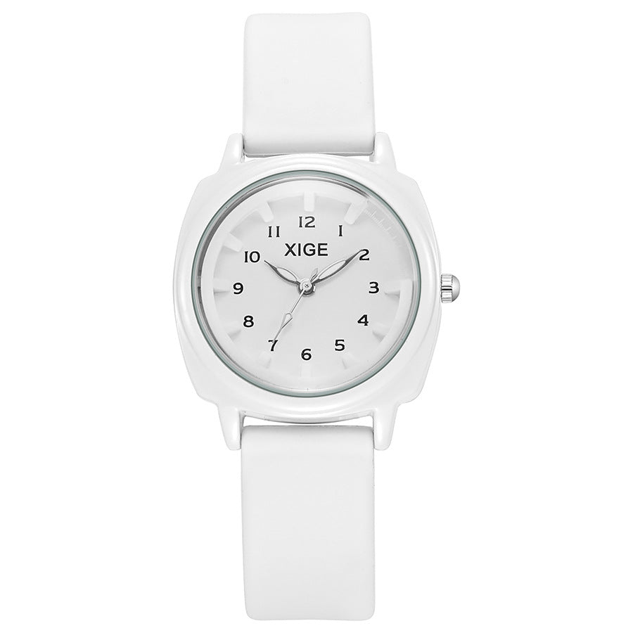 New korean style trendy waterproof watch - student, men's & women's ins college style retro literary couple quartz watch