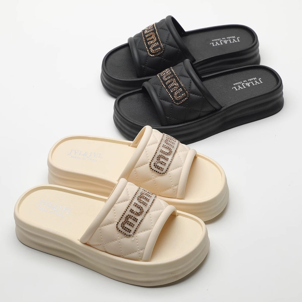 Thick sole sandals and slippers for women summeroutwear2025new arrivalnon-slipfashionpopular indoor home platform sandals