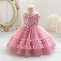 Ready-to-ship new children's formal dress - tulle cake sequin princess dress for baby girls' first birthday - girl dress