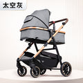 High-view double-decker stroller, 0-3 years, convertible pushchair, lightweight & foldable
