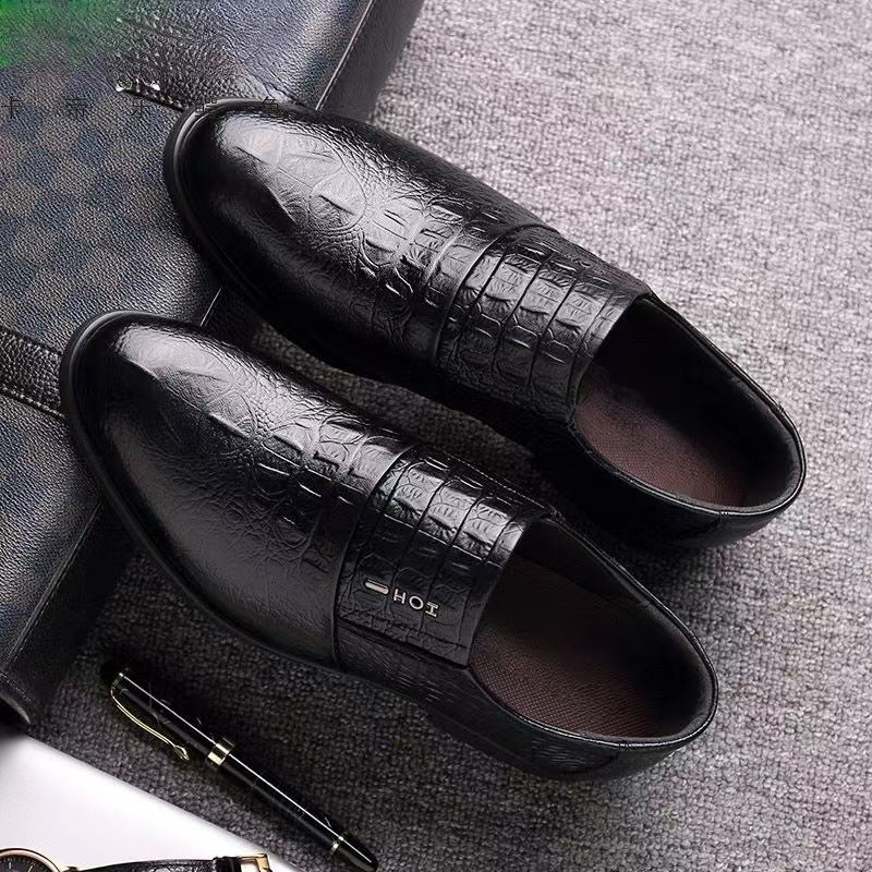 2024 new versatile men's leather shoes - soft sole business casual loafers - perfect for work, security, and dad shoes - wholesale available