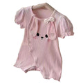 Baby summer short-sleeve romper - adorable cartoon design, newborn & infant short-sleeve crawling suit, summer outfit