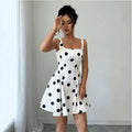 cross-border fashion summer sexy hot girl polka dot waist slimming lookdress