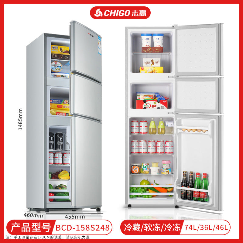 Chigo refrigerator home appliances procurement wholesale multi-specification tier 1 energy efficiency apartment refrigerator rental refrigerator for home