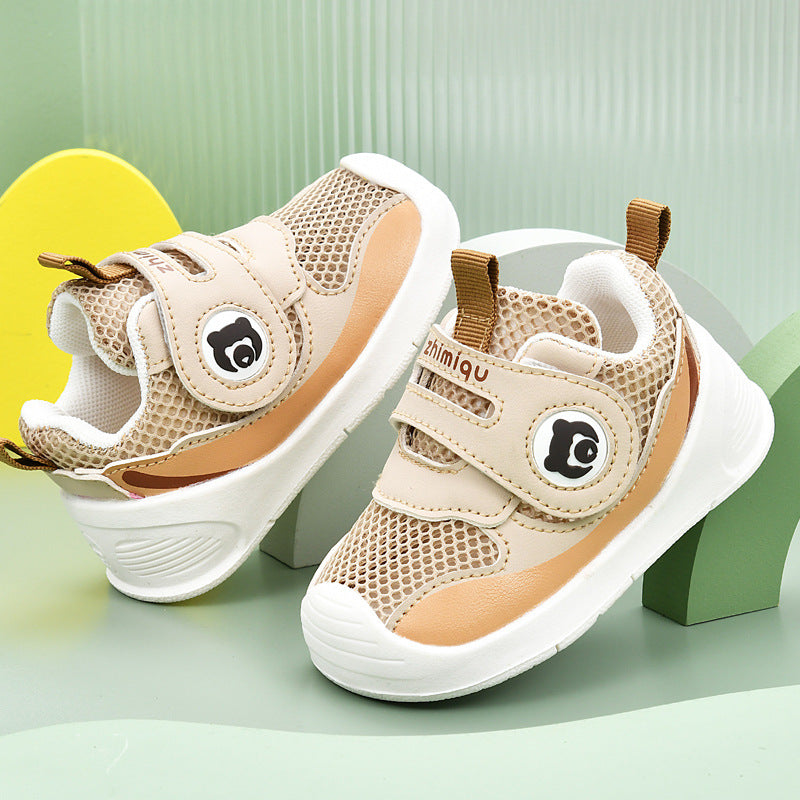 Baby sandals for boys, summer first walker shoes, 0-1-2 years old infant anti-slip soft sole mesh shoes for babies and toddlers, baby girl shoes