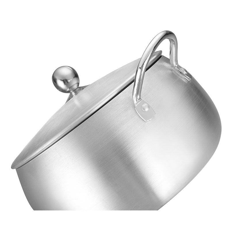 primary color shrink pot 16-24cm ordinary sanding pot aluminum simple soup pot set wholesale pot